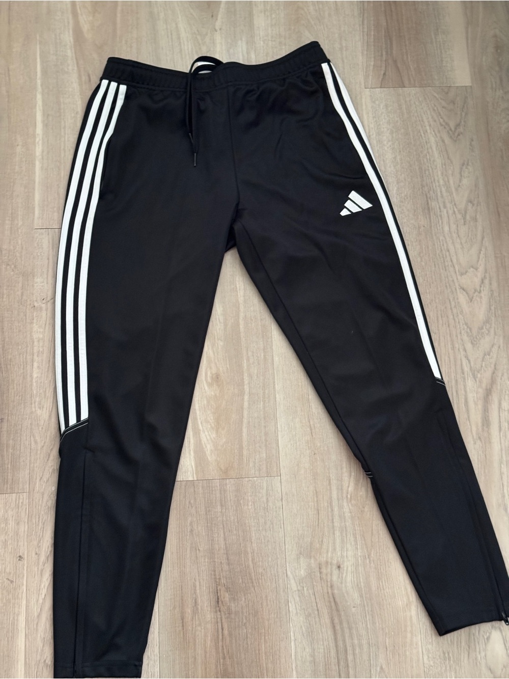 adidas Black Jogger Sweatpants with White 3-Stripes